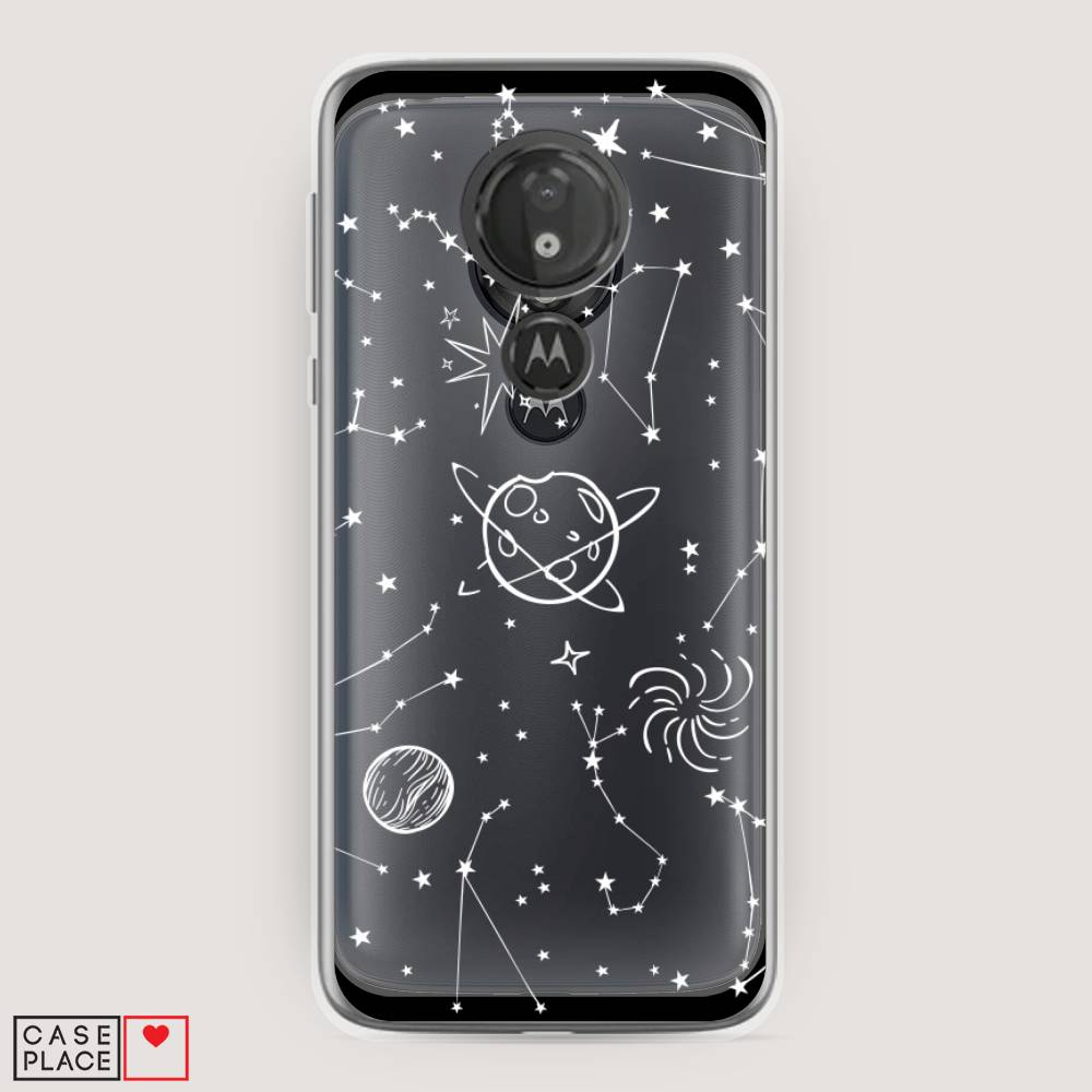 

Чехол на Motorola Moto G7 Power "Планеты в космосе", Белый, 241350-2