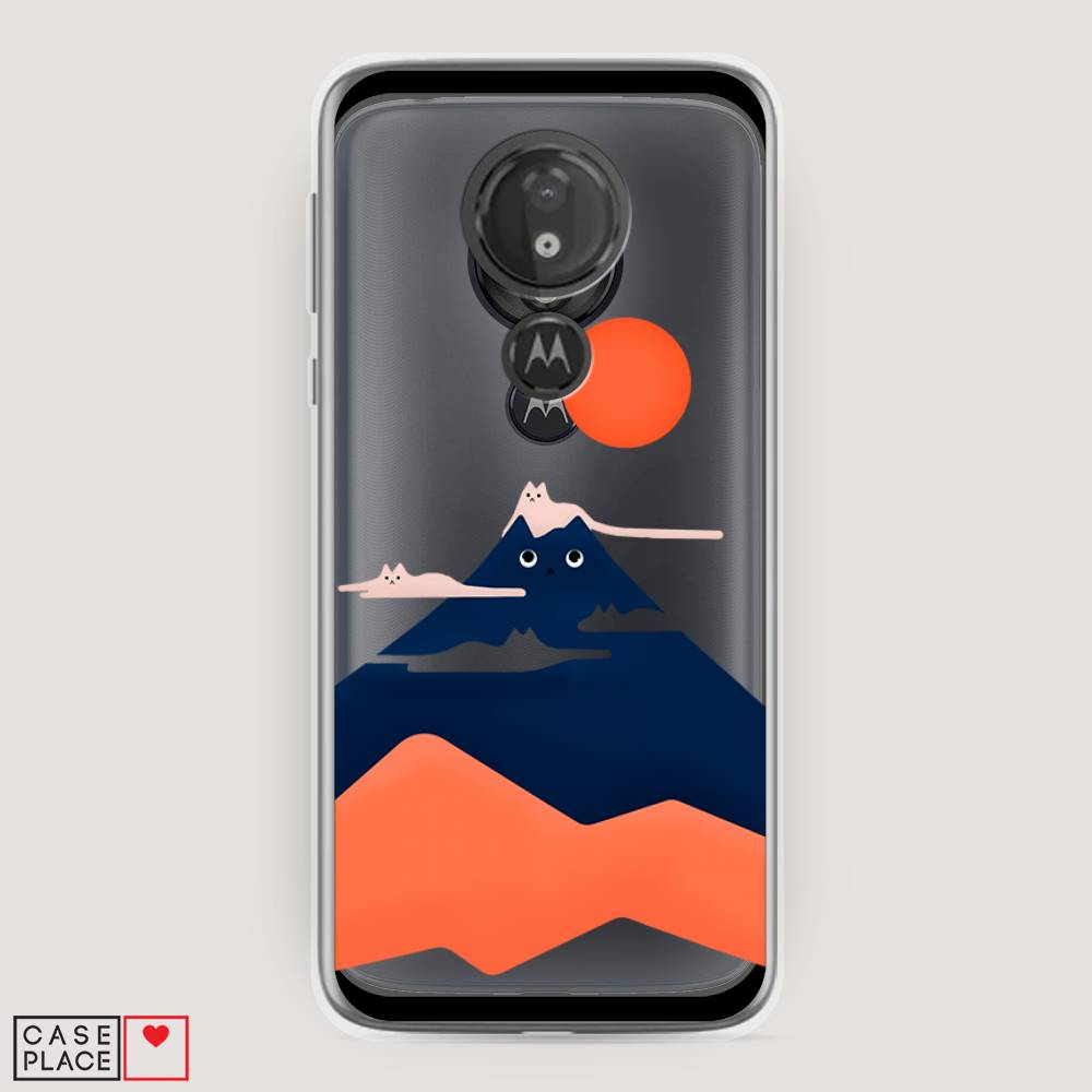 

Чехол на Motorola Moto G7 Power "Кот-гора", Черный;оранжевый, 241350-4