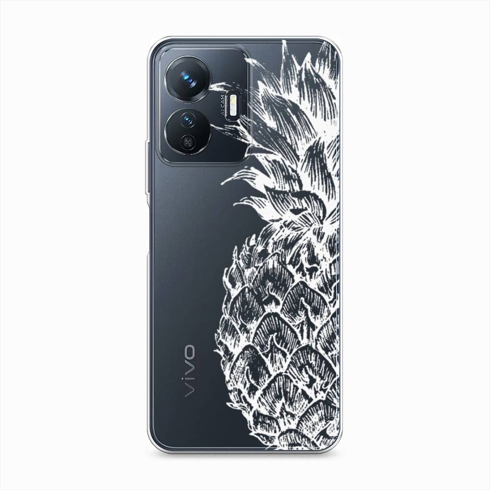 

Чехол Awog на Vivo Y77e "Ананас графика белая", 267350-10