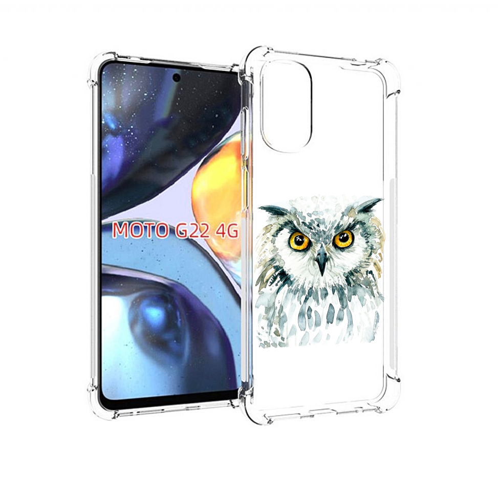 

Чехол MyPads Серьезная сова для Motorola Moto G22 4G, Прозрачный, Tocco