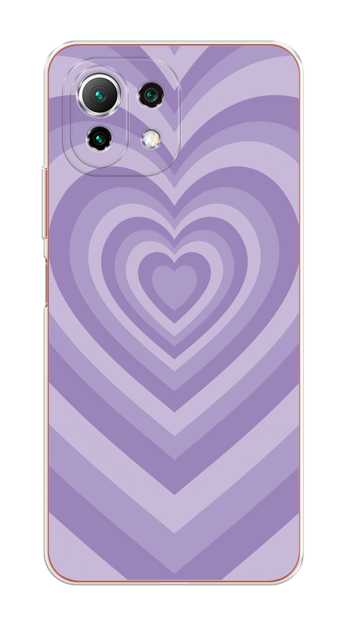 

Чехол на Xiaomi Mi 11 Lite/5G NE "Violet heart latte", Фиолетовый, 310250-1