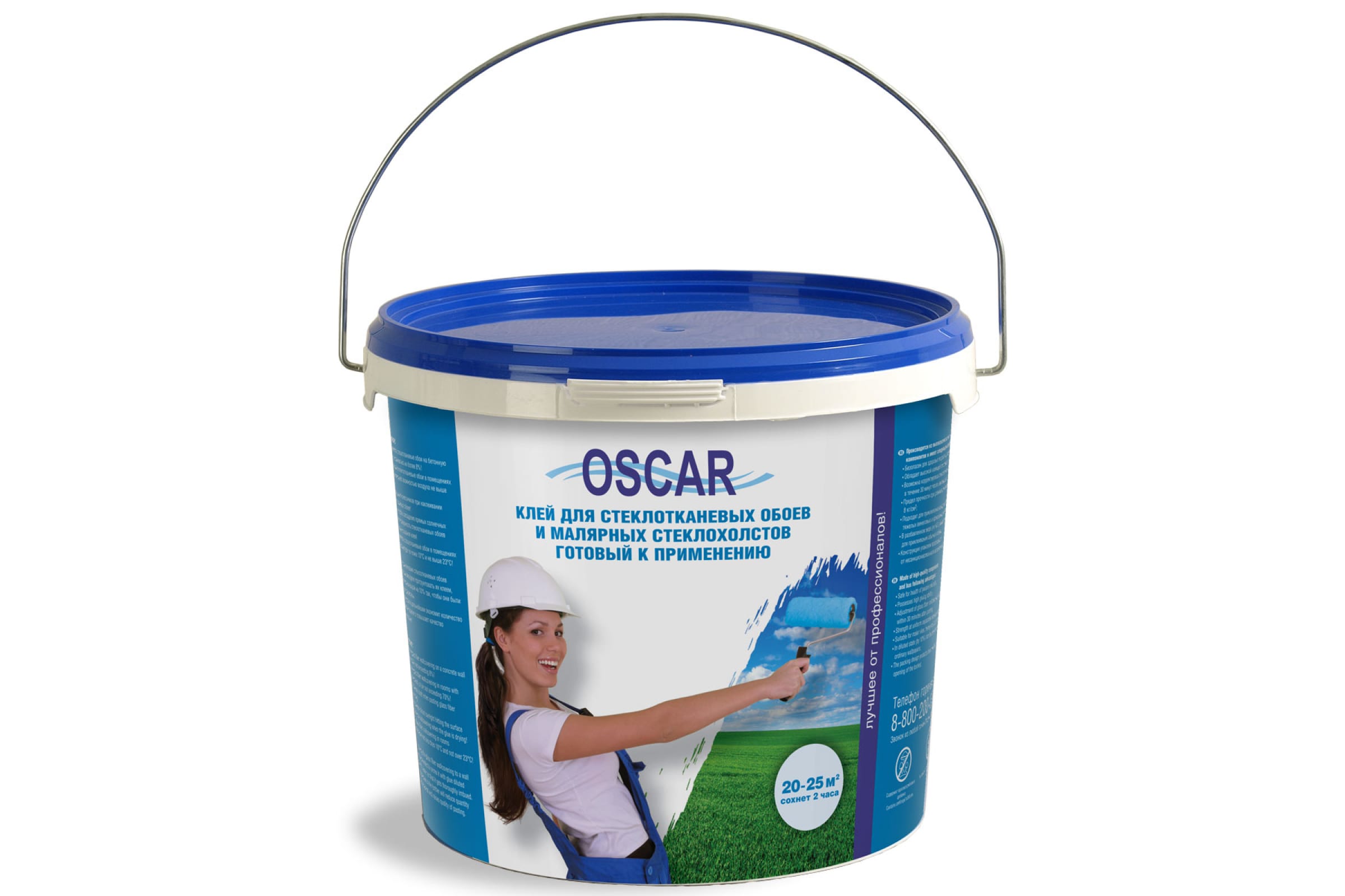 фото Oscar клей для стеклообоев, готовый к применению, ведро 5 кг gos5