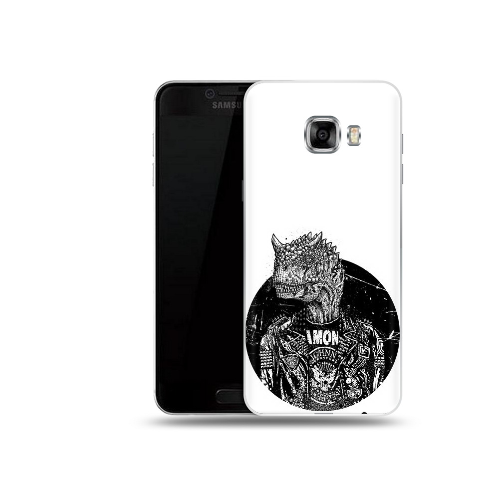 Чехол MyPads Tocco для Samsung Galaxy C5 (2016) динозавр в куртке