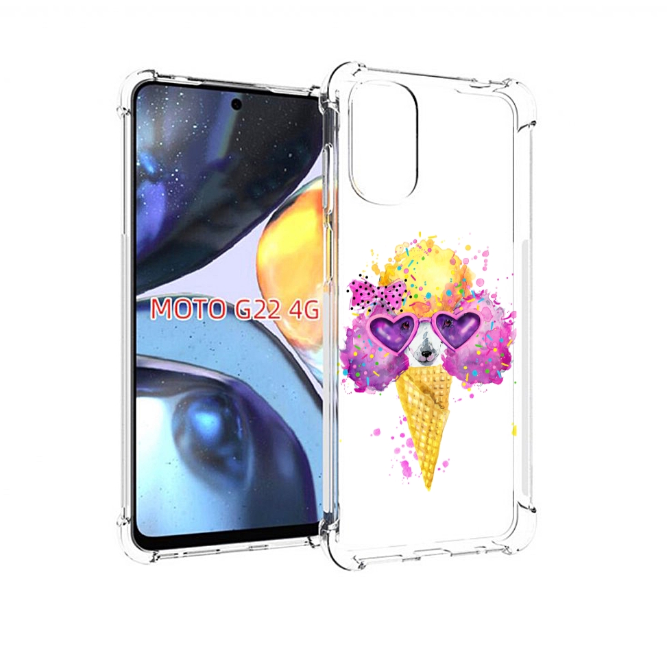 

Чехол MyPads Рожок для Motorola Moto G22 4G, Прозрачный, Tocco