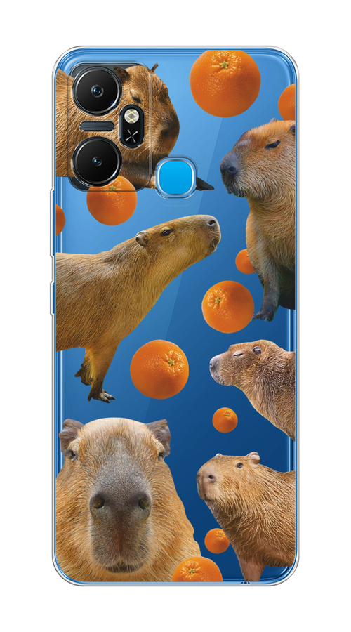 

Чехол на Infinix Smart 6 Plus "Капибара и апельсины", Бежевый;оранжевый, 3102350-1
