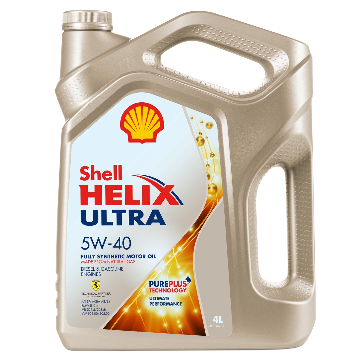 Моторное масло Shell синтетическое Helix Ultra 5W40 4л