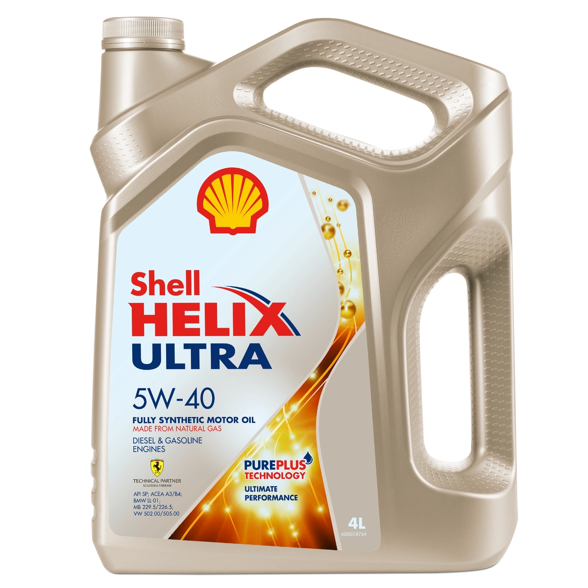 

Моторное масло Shell синтетическое Helix Ultra 5W40 4л