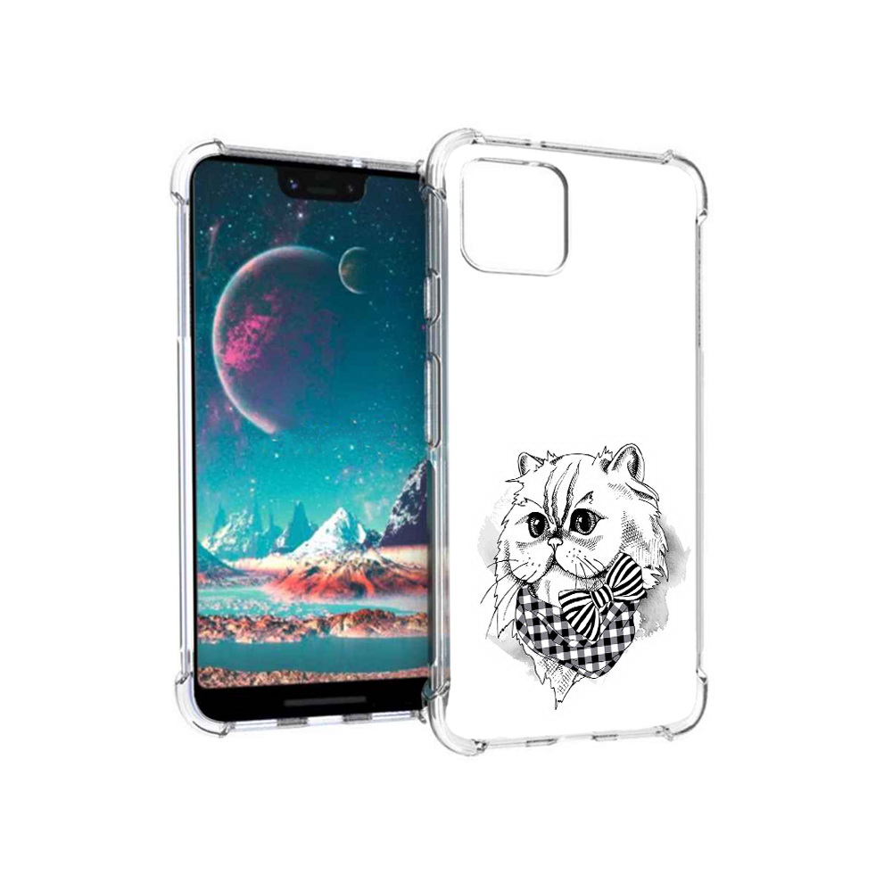 

Чехол MyPads Tocco для Google Pixel 4 нарисованная красивая кошечка, Прозрачный, Tocco
