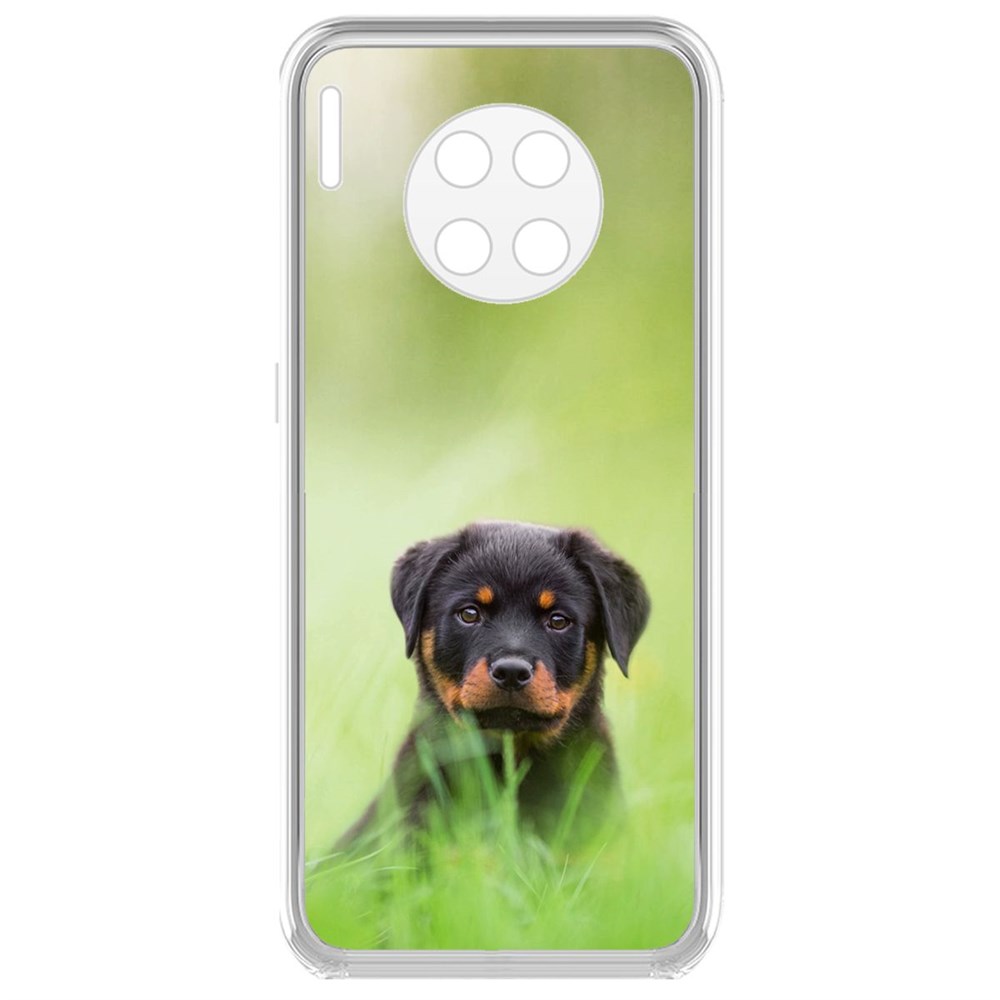 

Чехол-накладка Щенок ротвейлера для Huawei Mate 30, Прозрачный