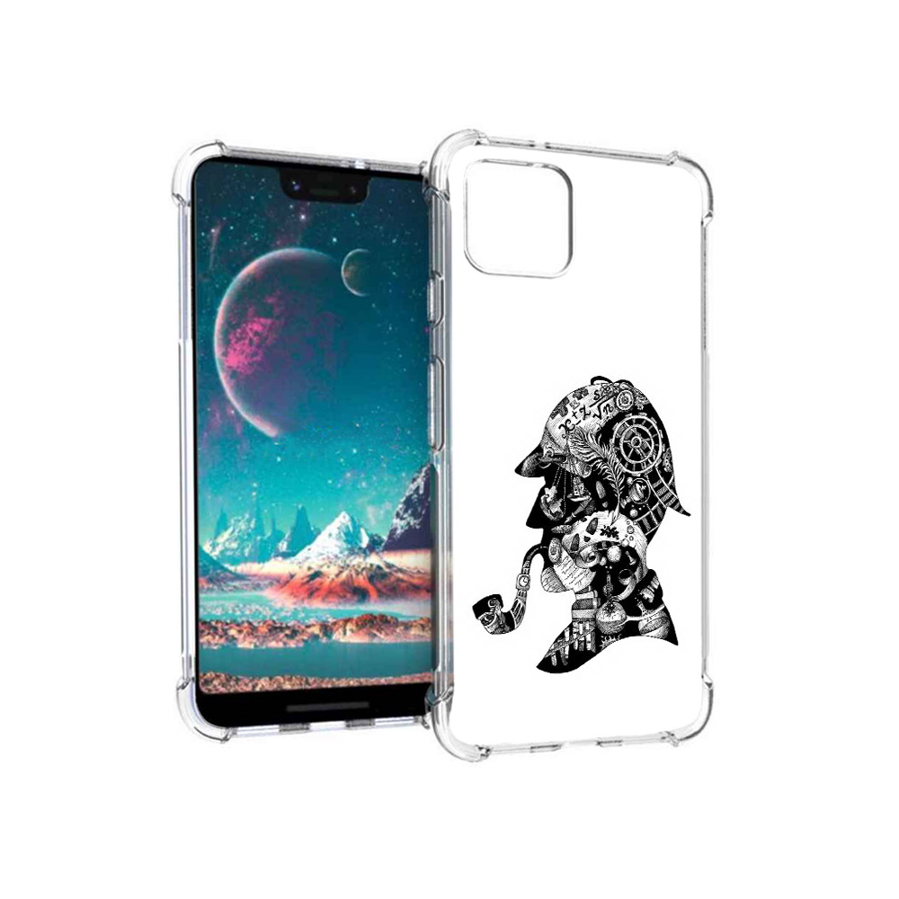 

Чехол MyPads Tocco для Google Pixel 4 мужчина с трубкой абстракция, Прозрачный, Tocco