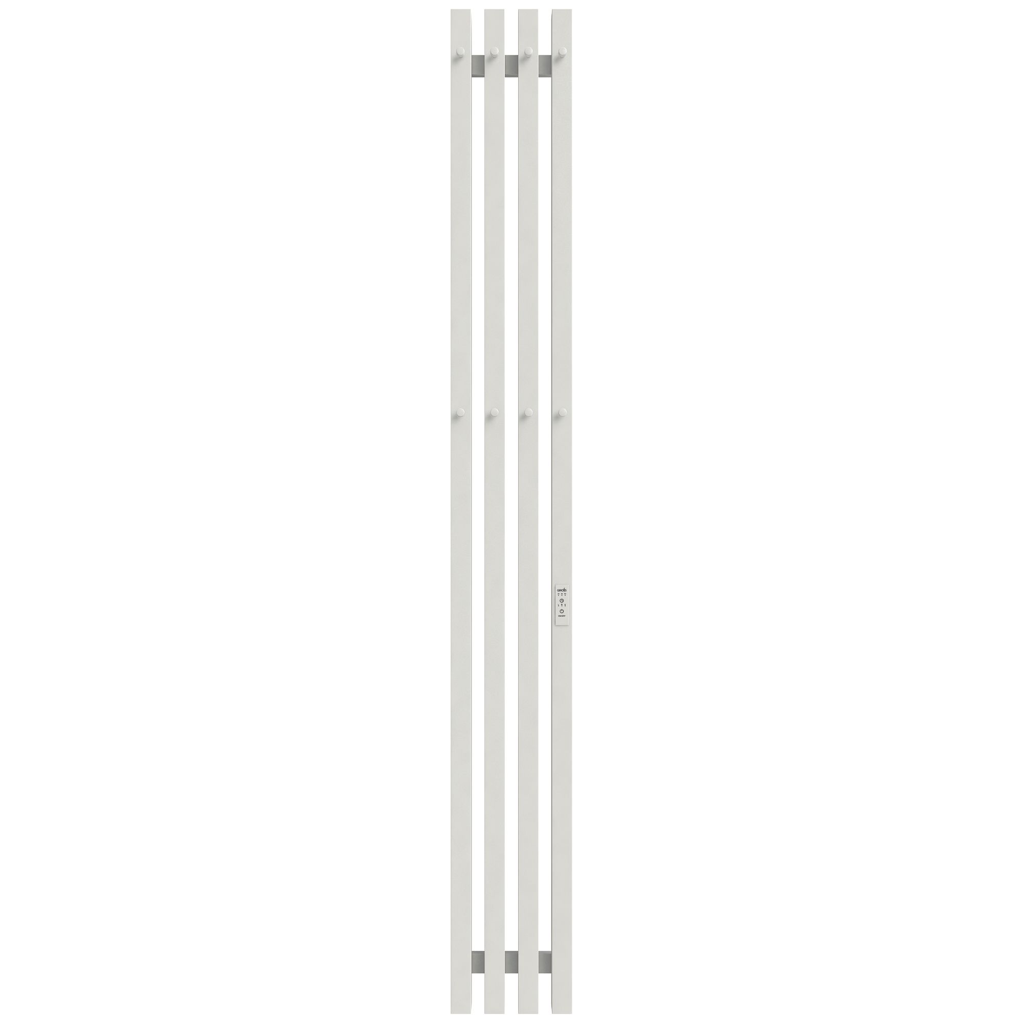 Полотенцесушитель электрический GROIS (Гройс) сухой тэн Quartet GR-125 180х1500 П3 RAL 9