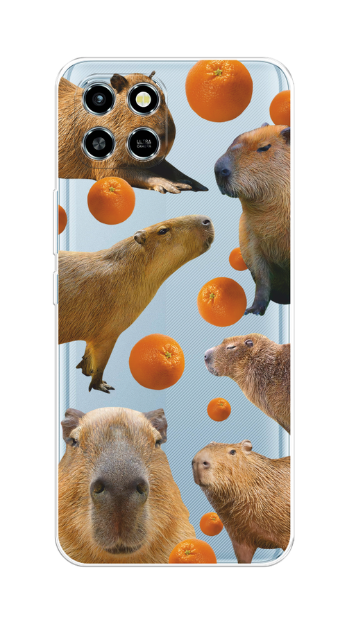 

Чехол на Infinix SMART 6 HD "Капибара и апельсины", Бежевый;оранжевый, 3101650-1