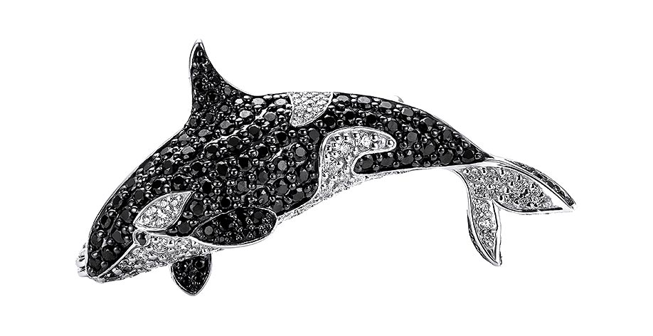 Брошь из серебра с фианитом Dewi 901081628-dv