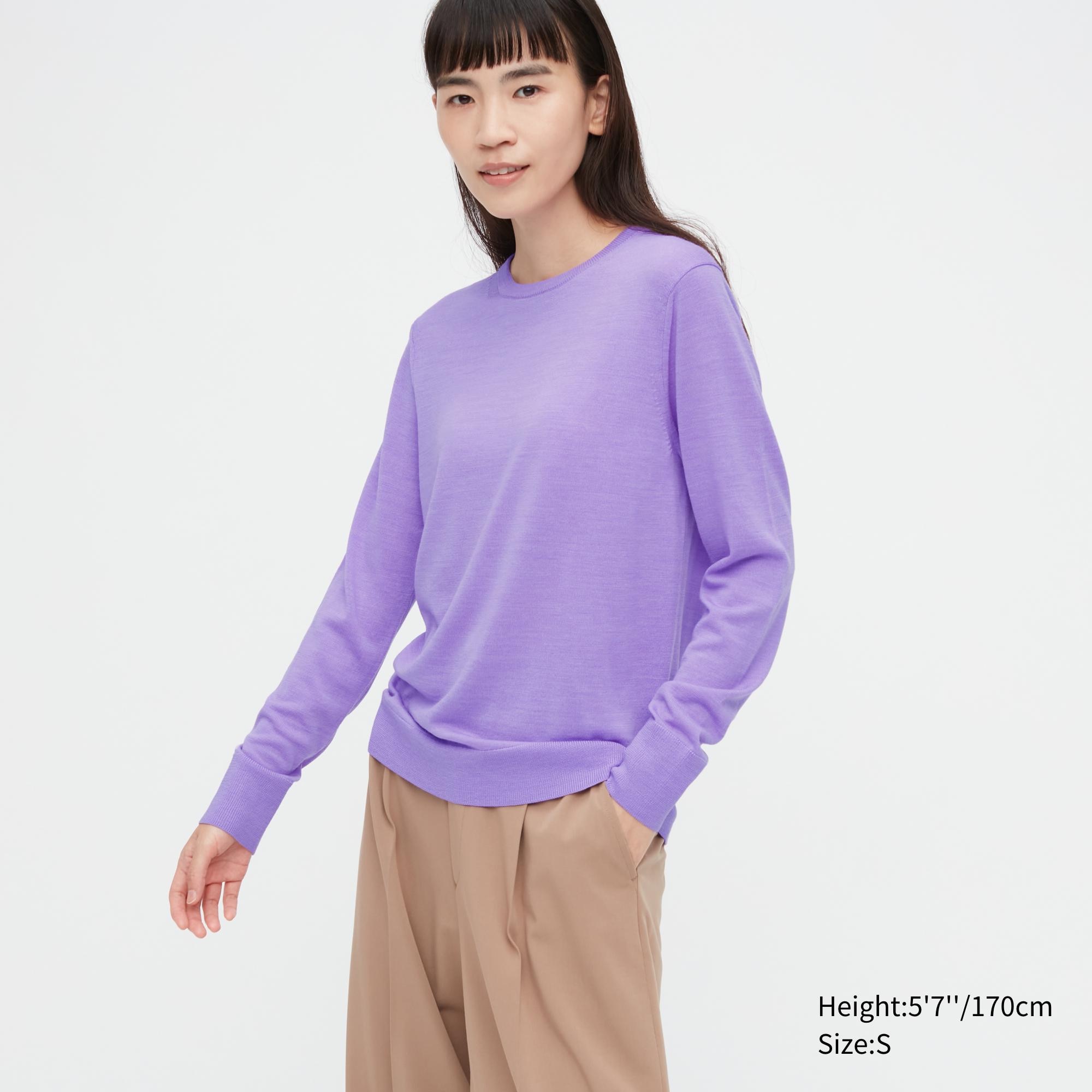 

Джемпер женский UNIQLO 450509COL72 фиолетовый M (доставка из-за рубежа), 450509COL72