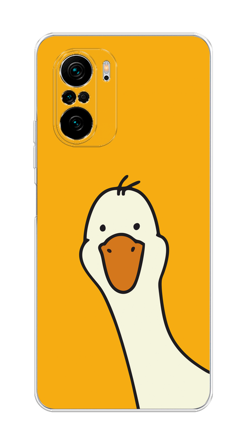 

Чехол на Xiaomi Poco F3/Redmi K40/Mi 11i "Утка на желтом фоне", Желтый;красный, 310150-1