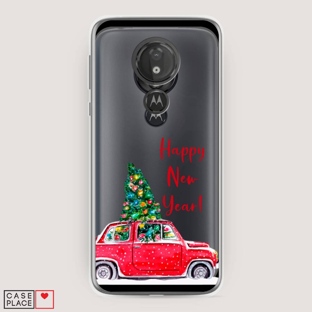 

Чехол на Motorola Moto G7 Power "Happy New Year", Красный;зеленый, 241350-5