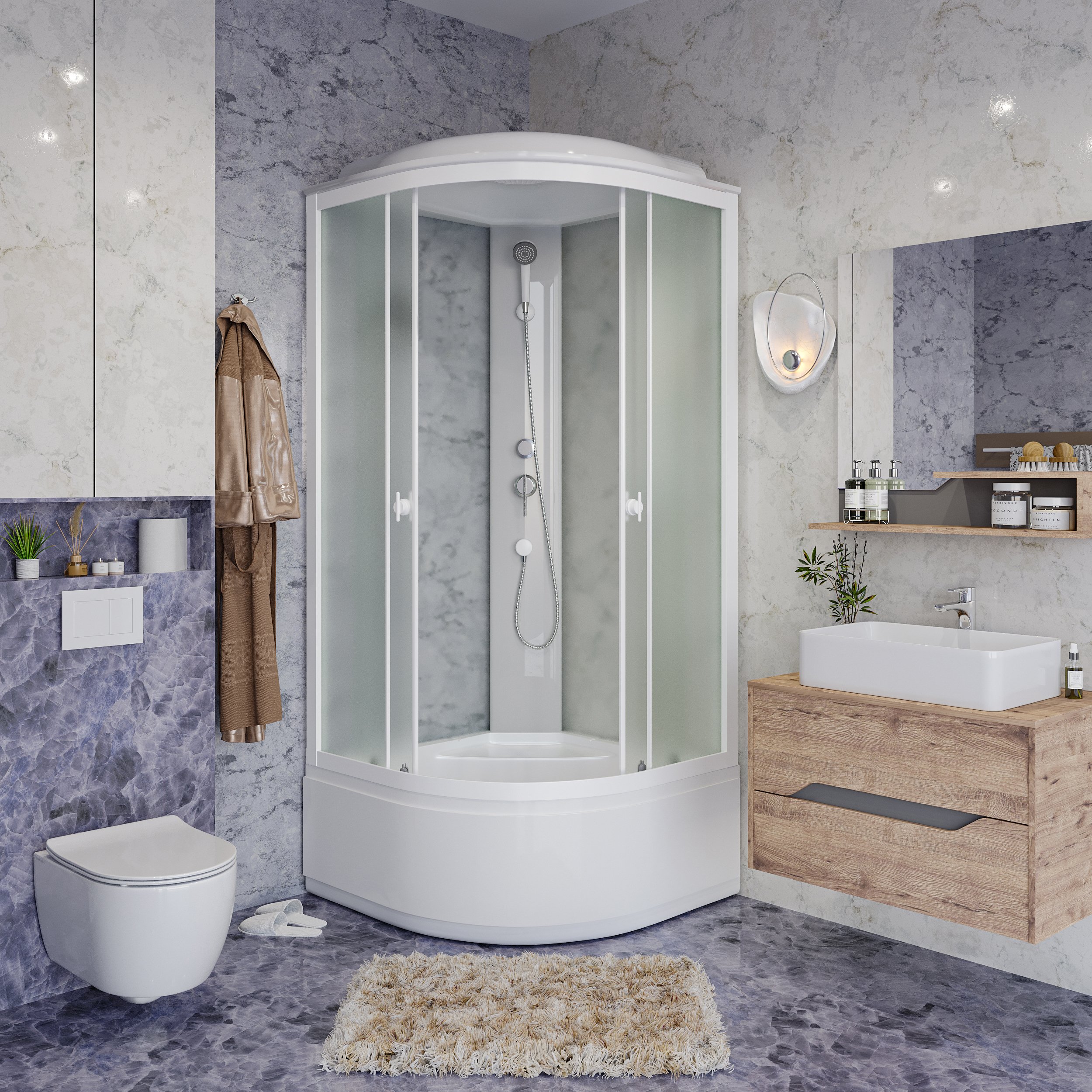 

Душевая кабина Niagara Promo P80/40/MT 80x80, P80/40/MT
