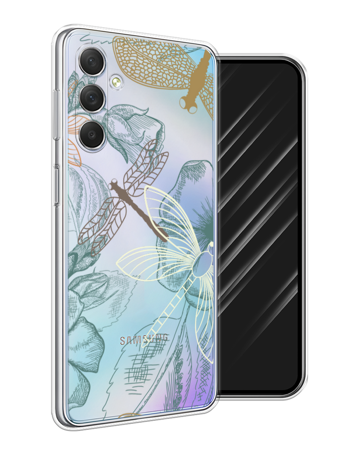 

Чехол Awog на Samsung Galaxy M54 "Тени стрекоз", Коричневый;зеленый;белый, 2108250-8