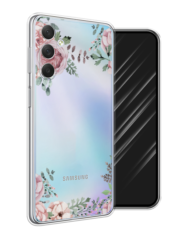 

Чехол Awog на Samsung Galaxy M54 "Нежные розы акварель", Прозрачный;розовый;зеленый, 2108250-8