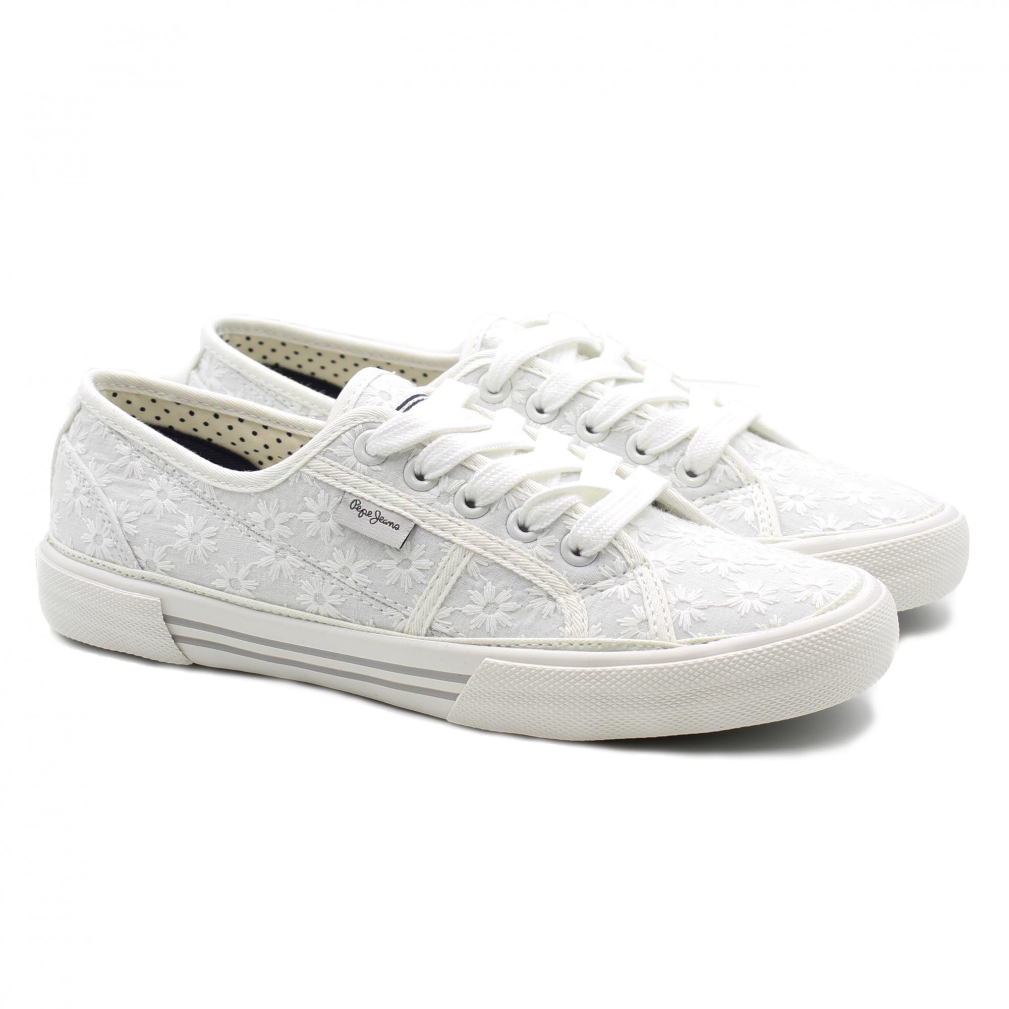 Кеды женские Pepe Jeans ABERLADY LACE PLS31153 белые 39 EU