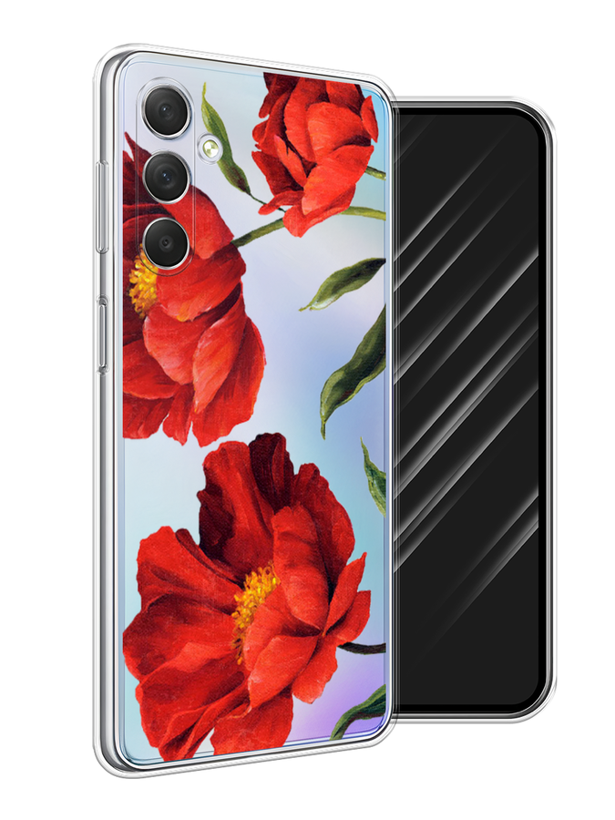 

Чехол Awog на Samsung Galaxy M54 "Красные маки", Красный, 2108250-8