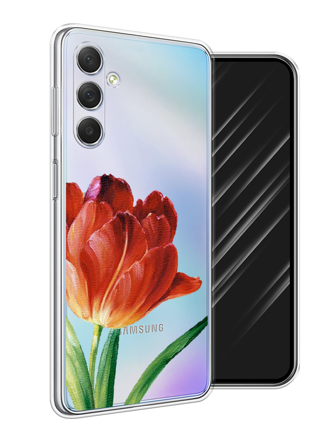 

Чехол Awog на Samsung Galaxy M54 "Красный тюльпан", Оранжевый;зеленый, 2108250-8