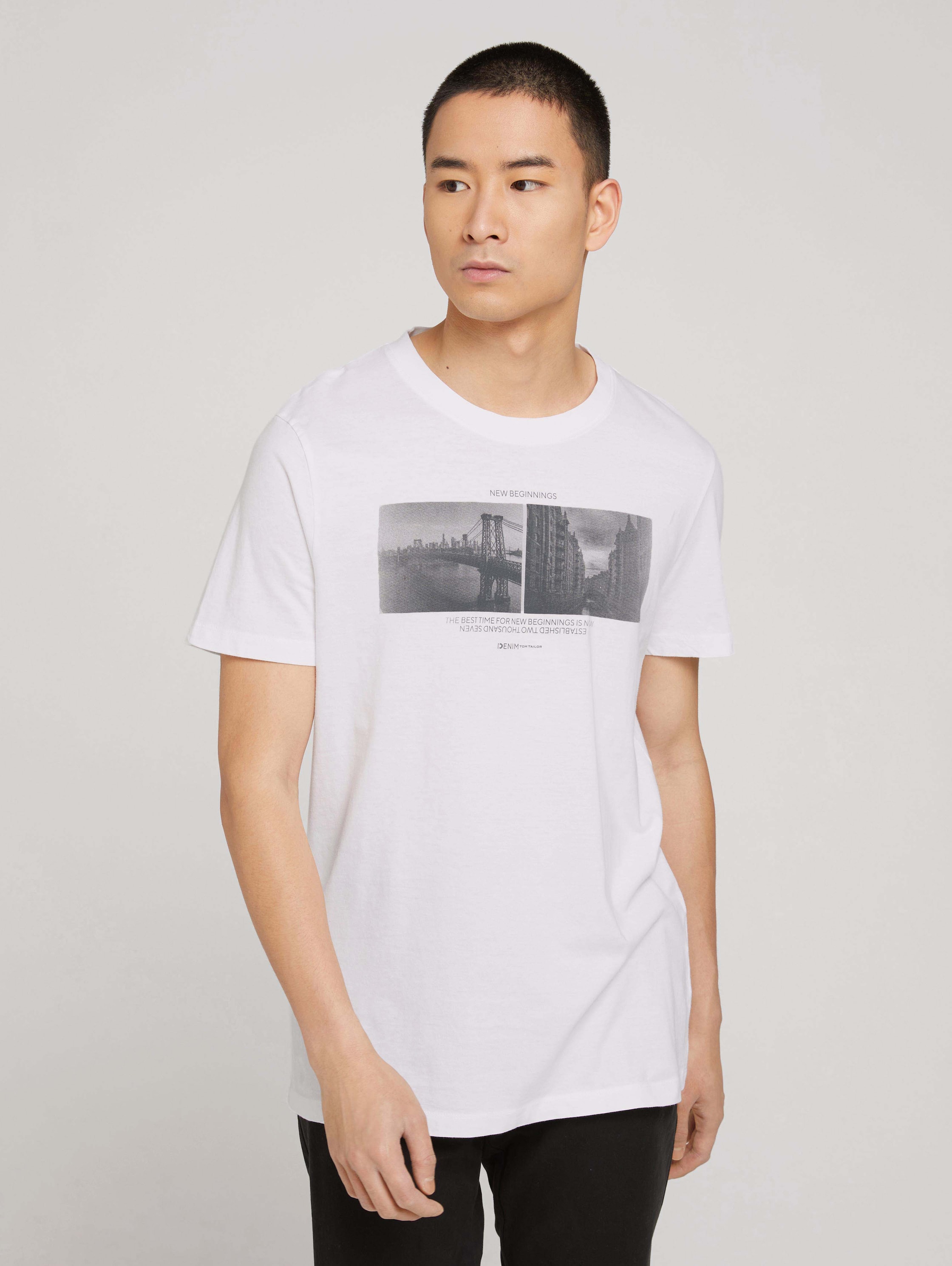 

Футболка мужская TOM TAILOR 1029943 белая S, 1029943