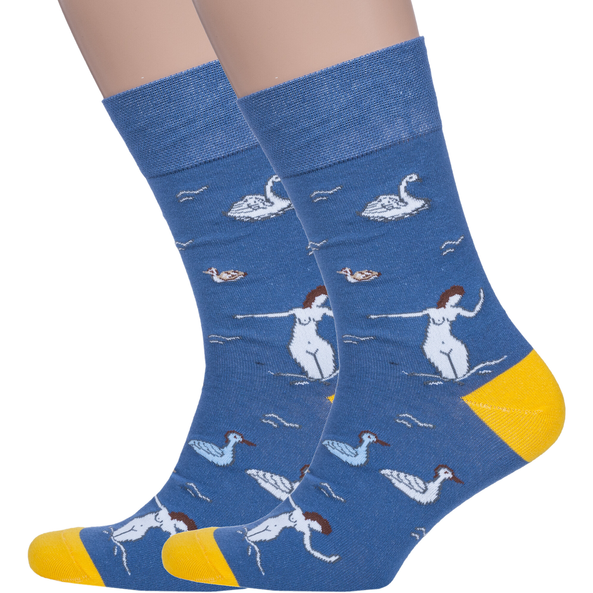 Комплект носков мужских MoscowSocksClub 2-nm-542 синих 29, 2 пары