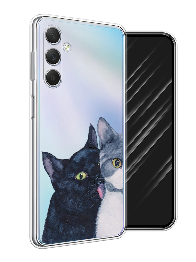 

Чехол Awog на Samsung Galaxy M54 "Кошачья любовь", Синий, 2108250-1