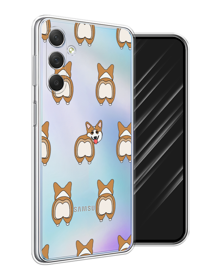 

Чехол Awog на Samsung Galaxy M54 "Милый корги фон", Белый;бежевый;коричневый, 2108250-2