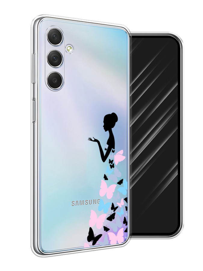 

Чехол Awog на Samsung Galaxy M54 "Платье из бабочек", Белый;розовый, 2108250-1