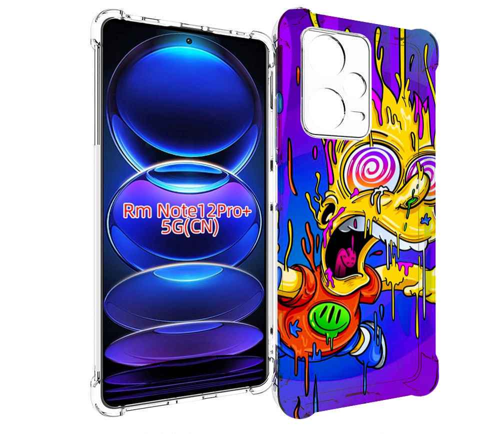 Чехол MyPads Барт-арт-стрит для Xiaomi Redmi Note 12 Pro + Plus
