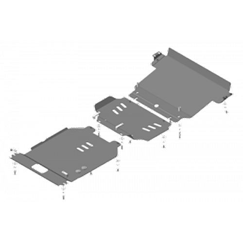 фото Комплект защиты motodor для тойота ленд крузер 200 2007-2021, сталь 3мм, арт:mo.12522-3