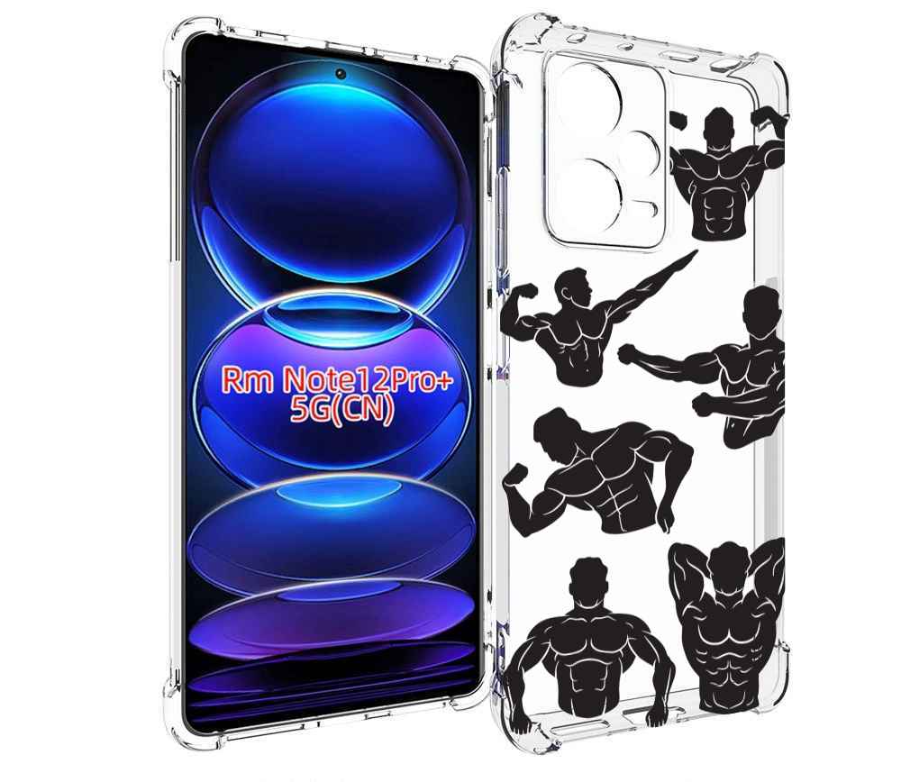 

Чехол MyPads Атлет мужской для Xiaomi Redmi Note 12 Pro + Plus, Прозрачный, Tocco