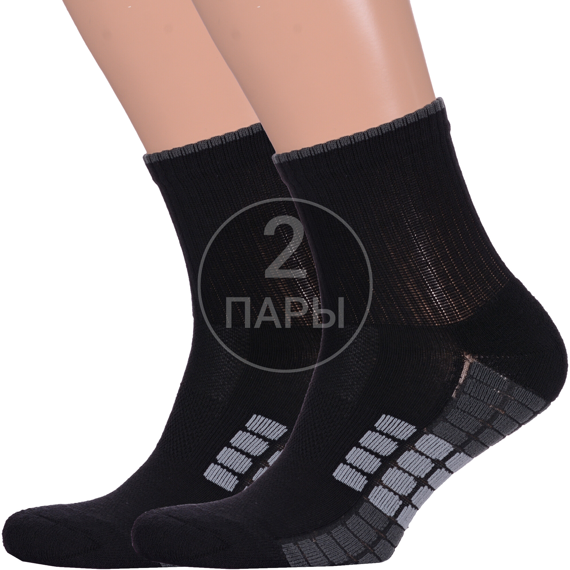 Комплект носков унисекс Para Socks 2-13S05 черный 25, 2 пары