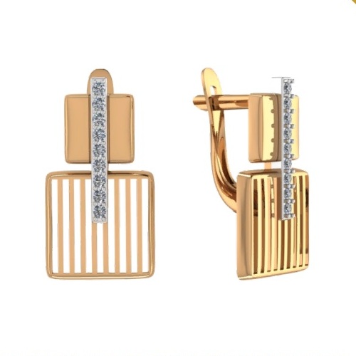 

Серьги из красного золота Санис 08-217520, фианит, 08-217520