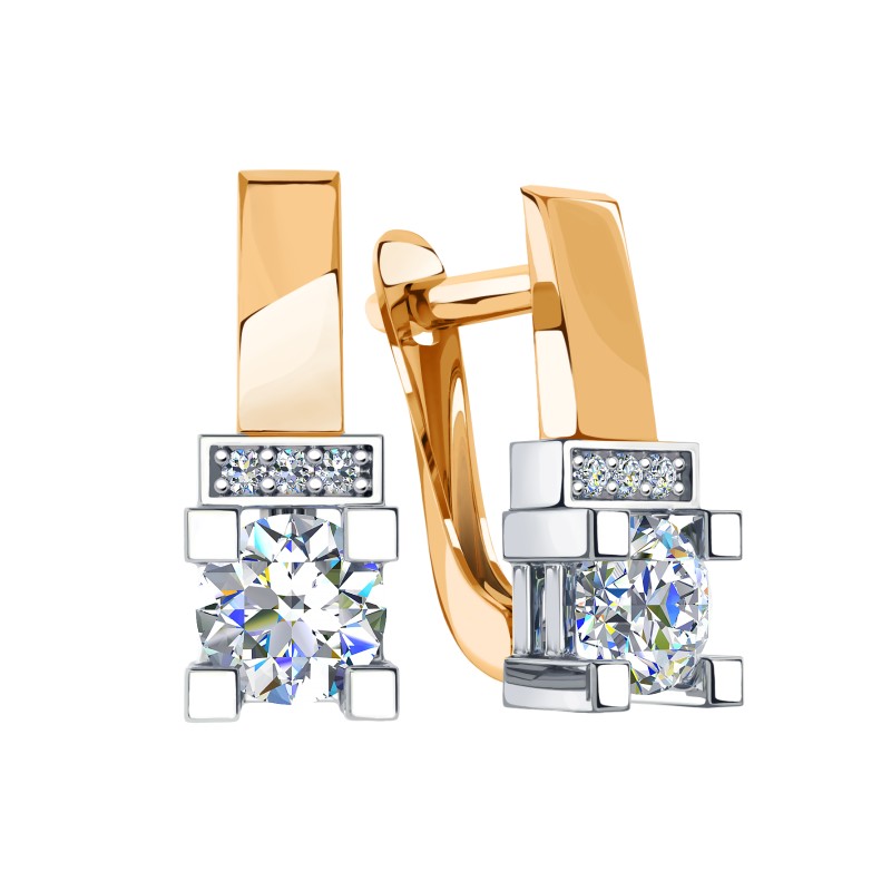 

Серьги из красного золота Санис 01-217237, фианит, 01-217237