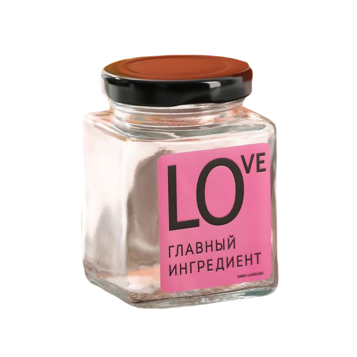 

Банка для хранения квадратная «Главный ингредиент», 150 мл, Прозрачный