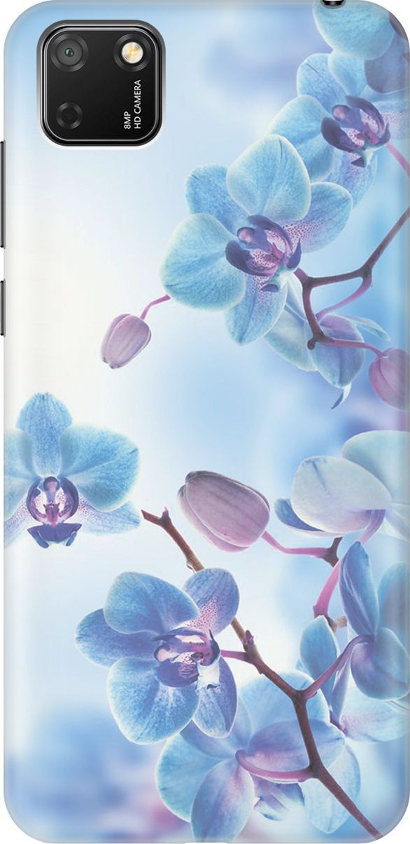 

Чехол на Honor 9S/Huawei Y5P с принтом "Голубые орхидеи", Голубой;серый, 178