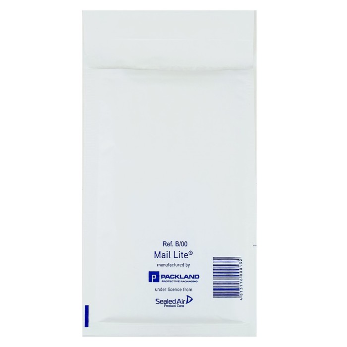 

Крафт-конверт с воздушно-пузырьковой плёнкой Mail Lite, 12х21 см, White, (5шт.), Белый