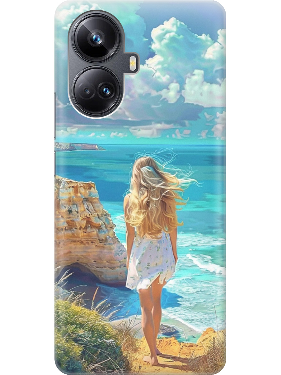 

Силиконовый чехол на Realme 10 Pro+ с принтом "Безкрайнее море", Прозрачный;белый;голубой;желтый, 768741941