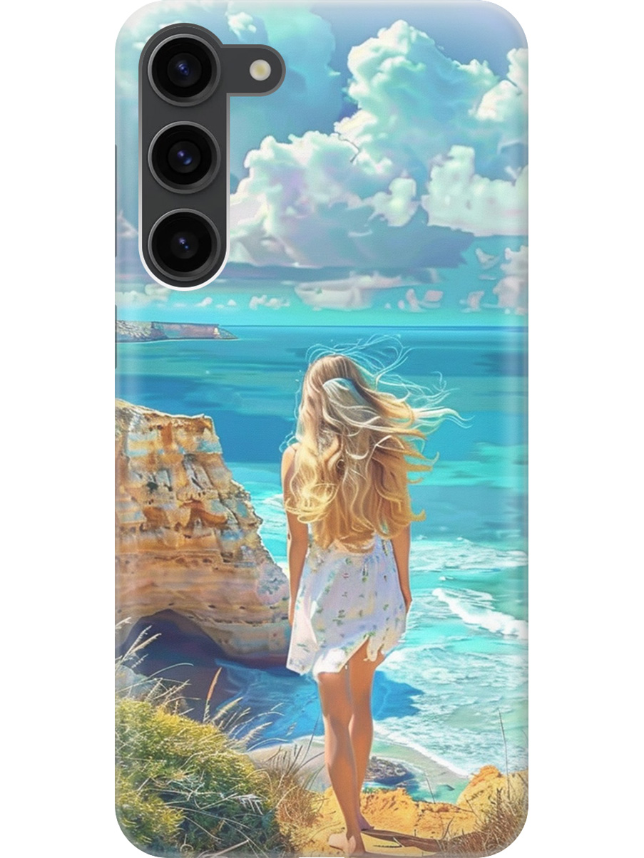

Силиконовый чехол на Samsung Galaxy S23+ с принтом "Безкрайнее море", Прозрачный;белый;голубой;желтый, 767959341