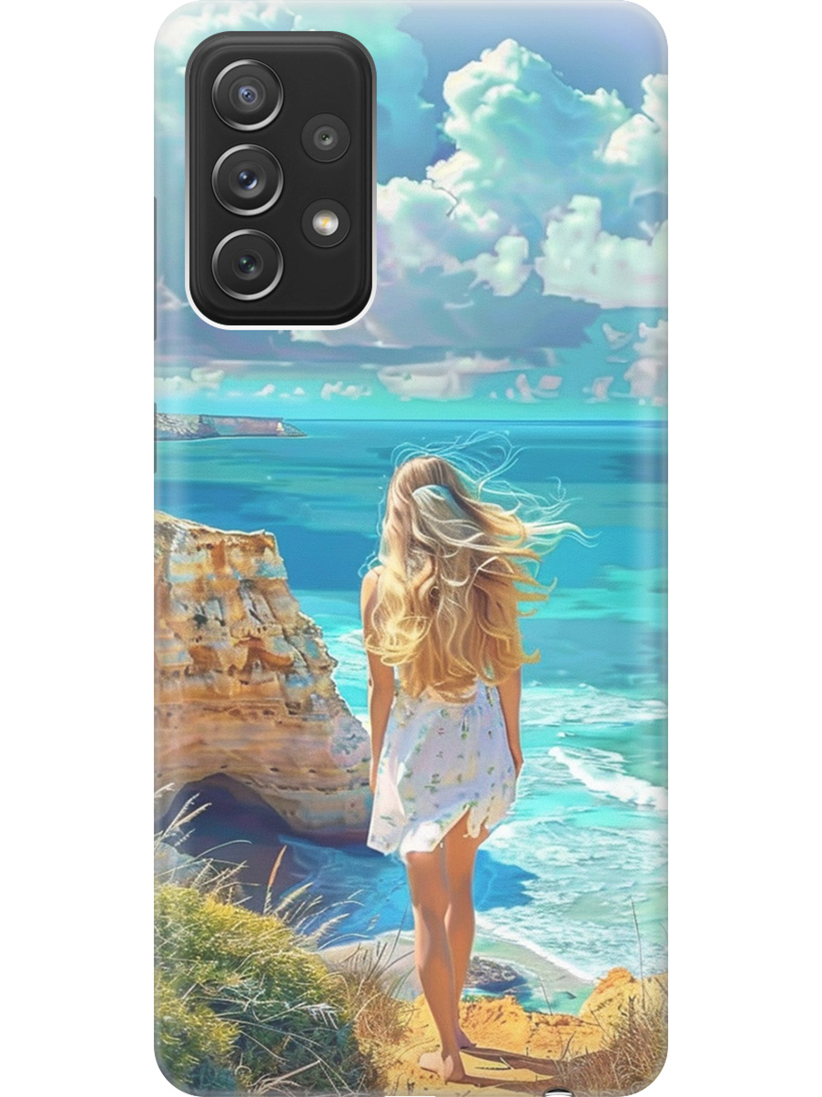 

Силиконовый чехол на Samsung Galaxy A72 с принтом "Безкрайнее море", Прозрачный;белый;голубой;желтый, 724990241