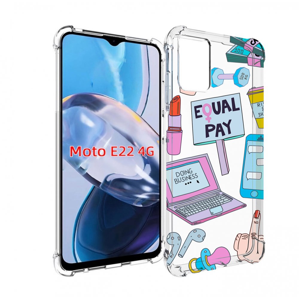 

Чехол MyPads разные-штучки для Motorola Moto E22 4G / E22i 4G, Прозрачный, Tocco