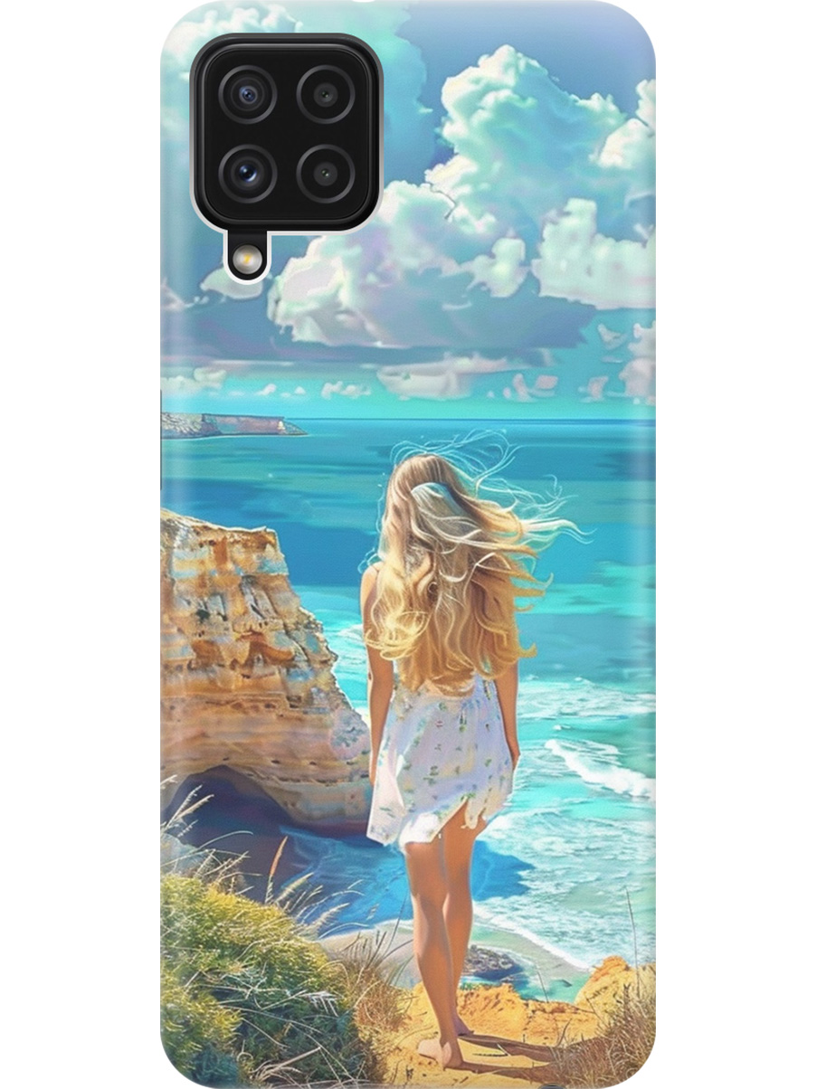 

Силиконовый чехол на Samsung Galaxy A22 / M32 / M22 с принтом "Безкрайнее море", Прозрачный;белый;голубой;желтый, 730829541
