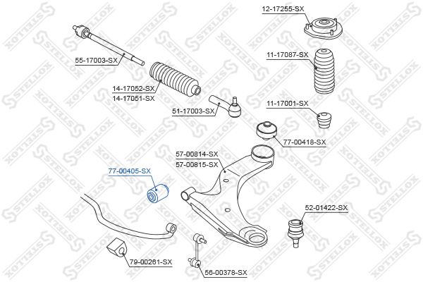 

Рычаг независимой подвески колеса STELLOX 77-00405-SX
