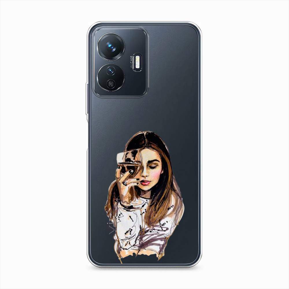 

Чехол Awog на Vivo Y77e "Девушка с бокалом", 267350-7