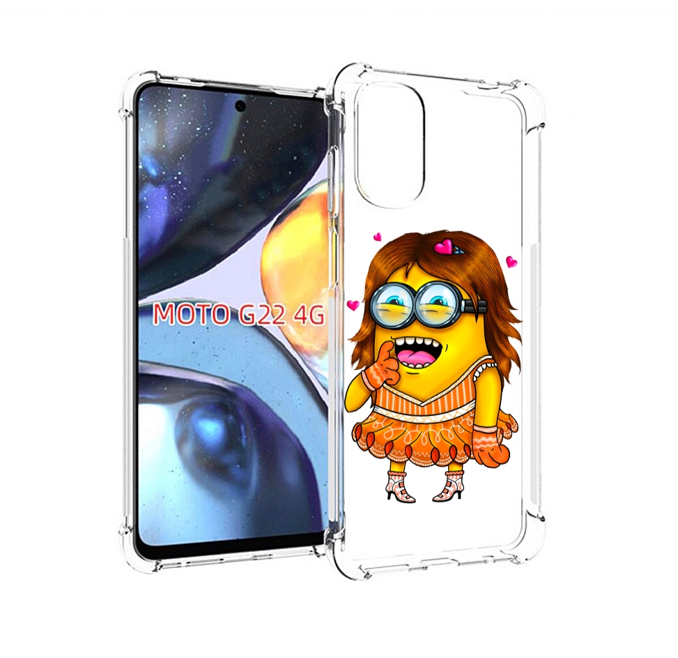 

Чехол MyPads Миньон девочка для Motorola Moto G22 4G, Прозрачный, Tocco