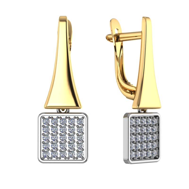 

Серьги из красного золота Санис 08-217312, фианит, 08-217312