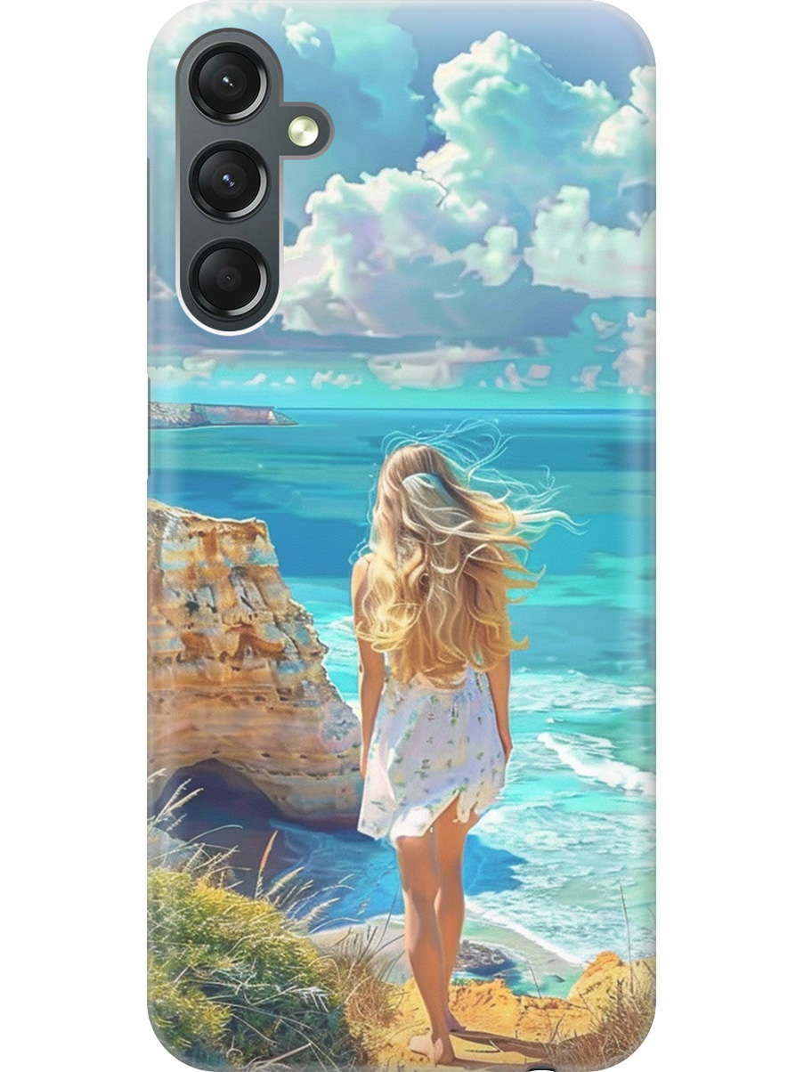 

Силиконовый чехол на Samsung Galaxy A24 с принтом "Безкрайнее море", Прозрачный;белый;голубой;желтый, 769395641